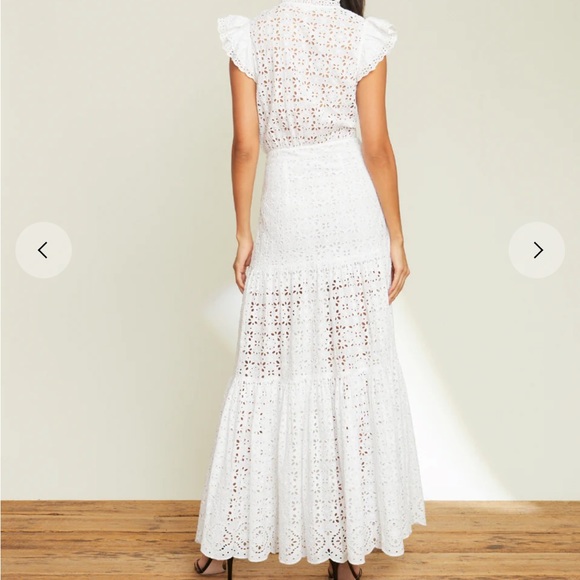 Veronica Beard Satori White Eyelet Dress Size 2 - Picture 3 of 10